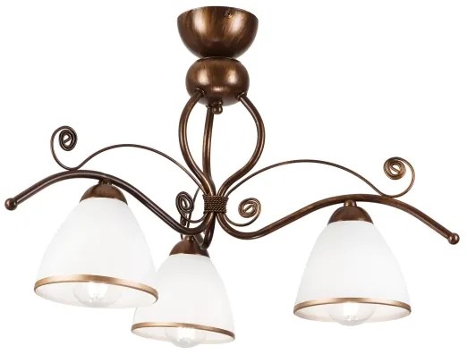 Prisadený luster RETRO 3xE27/60W/230V bronz patina