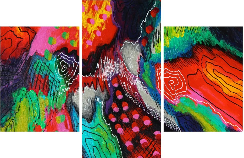 Obraz abstraktné - farby (90x60 cm)