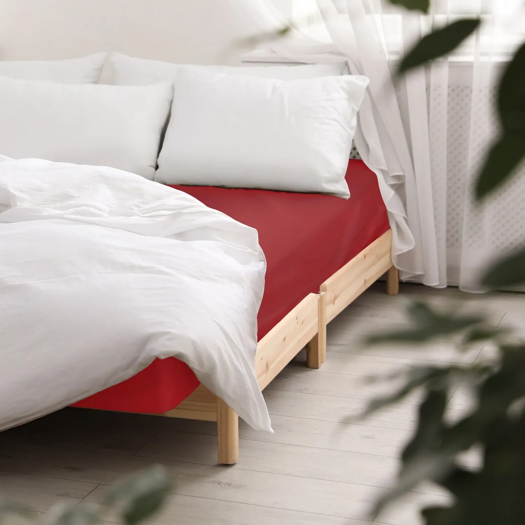 SATÉNOVÉ PRESTIERADLO 029 90X200 CM ČERVENÁ