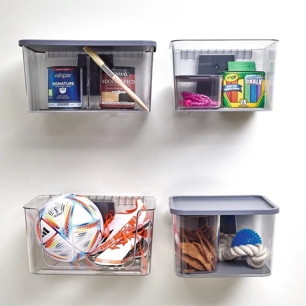 Vnútorný úložný box s vekom z recyklovaného plastu iD Wallspace – iDesign