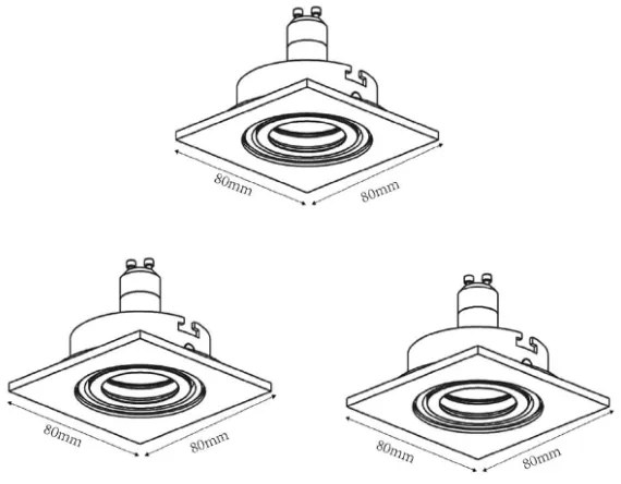 Lucide 11002/15/12 - SADA 3x LED podhľadové svietidlo FOCUS 1xGU10/5W/230V chróm