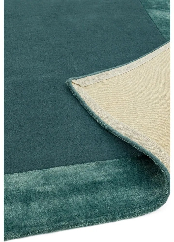 Ručne tkaný koberec s prímesou vlny v petrolejovej farbe 160x230 cm Ascot – Asiatic Carpets