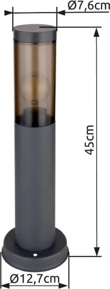 Globo 3158SA - Vonkajšia lampa BOSTON 1xE27/23W/230V 45 cm IP44