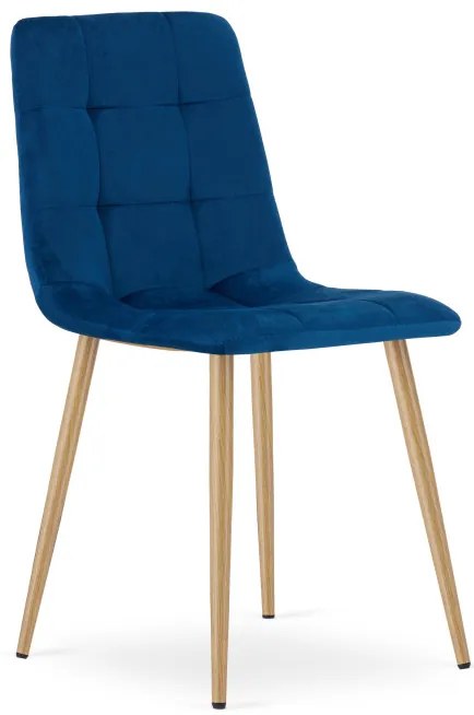 Set dvoch jedálenských stoličiek KARA zamatové, granátové / hnedé nohy (2 ks)