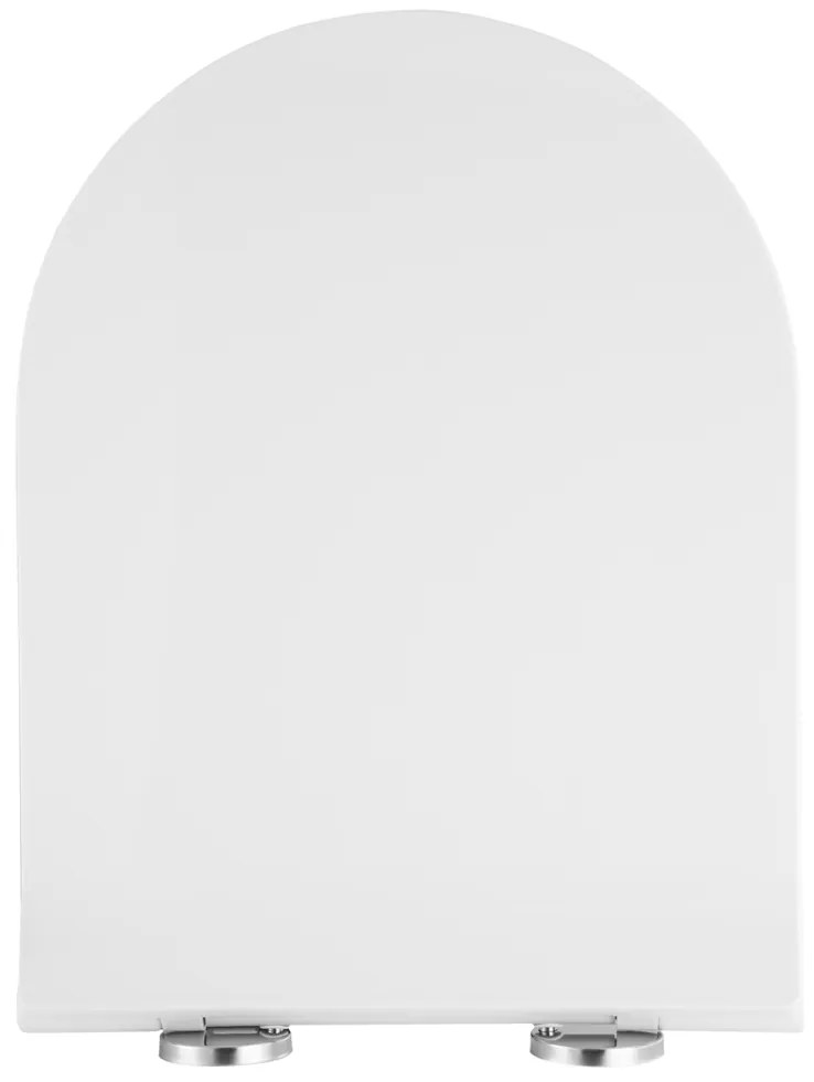 Gamma Verde D8, WC sedadlo 470x365 mm, polypropylén, SoftClose, EasyClean, biela lesklá, GMA-D8