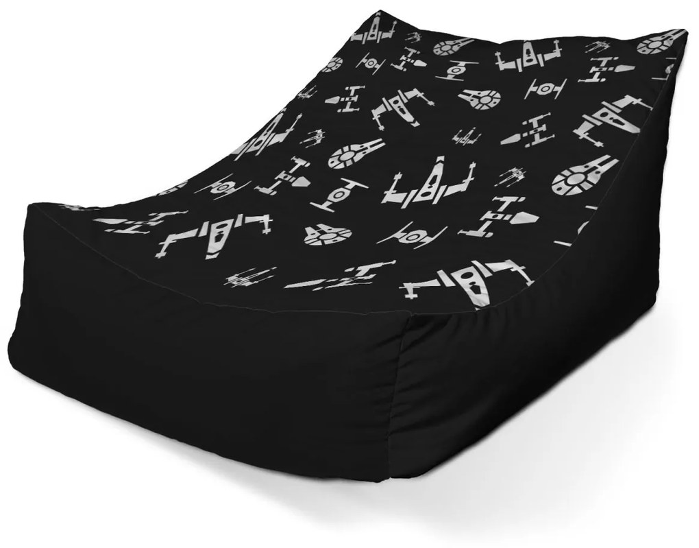 Sablio Sedací vak Lounge Star Wars Vesmírne lode Pattern - 120 x 100 x 80 cm