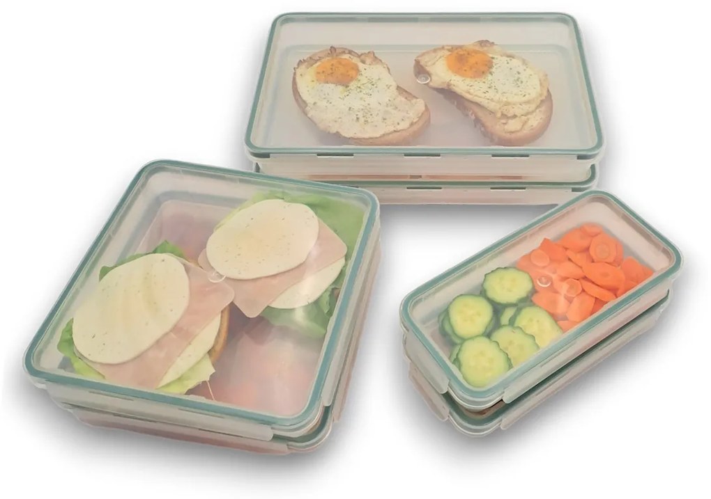 Orion Súprava 6 plastových dóz do chladničky, Lock & Lock UROVNEJTO