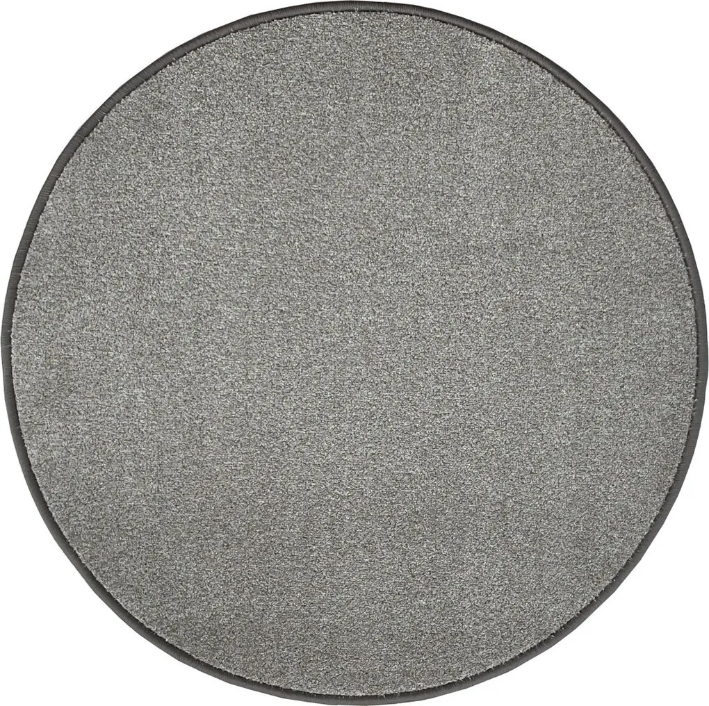 Vopi, Kusový koberec Messina béžová kruh, 100x100 (priemer) kruh, šedá, obývacia izba