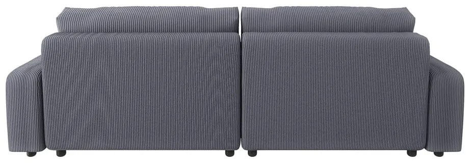 Tmavosivá menčestrová rozkladacia rohová pohovka (variabilná) Sara – Ropez