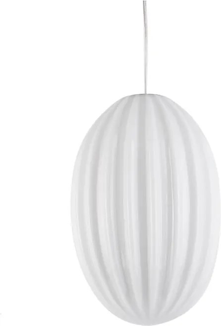 Biele sklenené závesné svietidlo Leitmotiv Smart, ø 20 cm