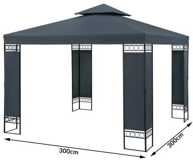 InternetovaZahrada Záhradný altánok Lorca 3x3 m - antracit