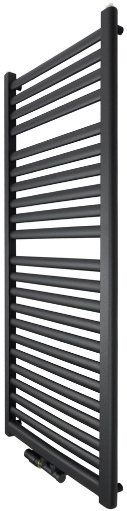 Regnis Elba, Vykurovacie teleso 440x500mm so stredovým pripojením 50mm, 289W, čierna, ELBA50/40/D5/BLACK