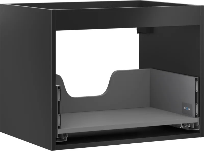 Mexen Box-A, závesná skrinka 60 cm, 1 zásuvka, čierna matná, 91AX0-0600-470-1-71