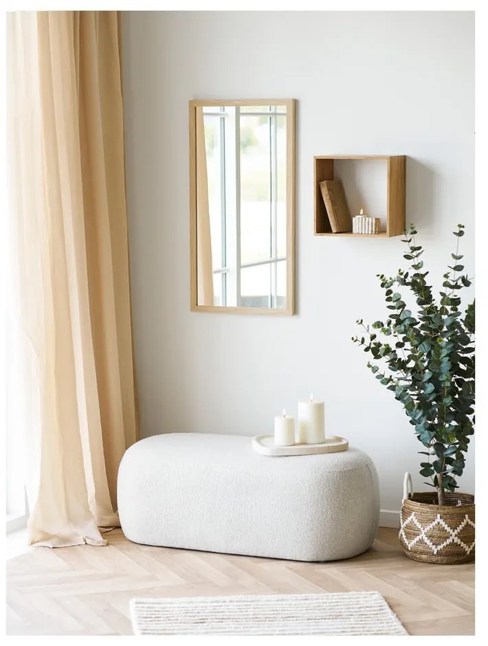 Béžová lavica z textílie buklé Blossomville – House Nordic