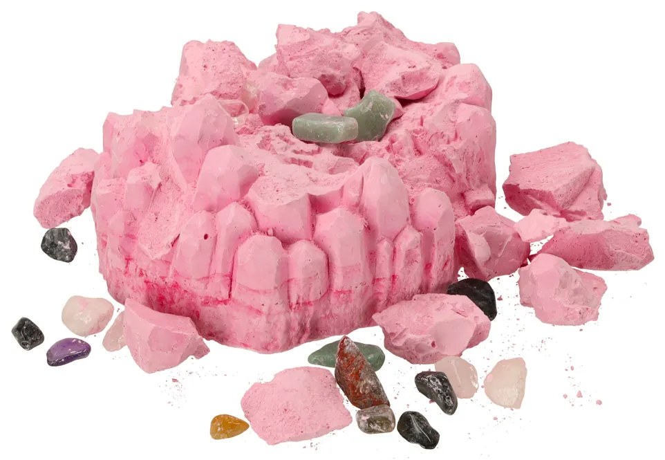 KIK Archeologická vedecká súprava vykopávky minerálov 18 ks s nástrojmi a vitrínou (8+)