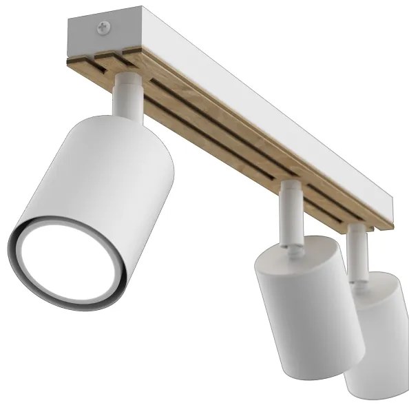 Bodové svietidlo TERRA 3xGU10/8W/230V biela/dub