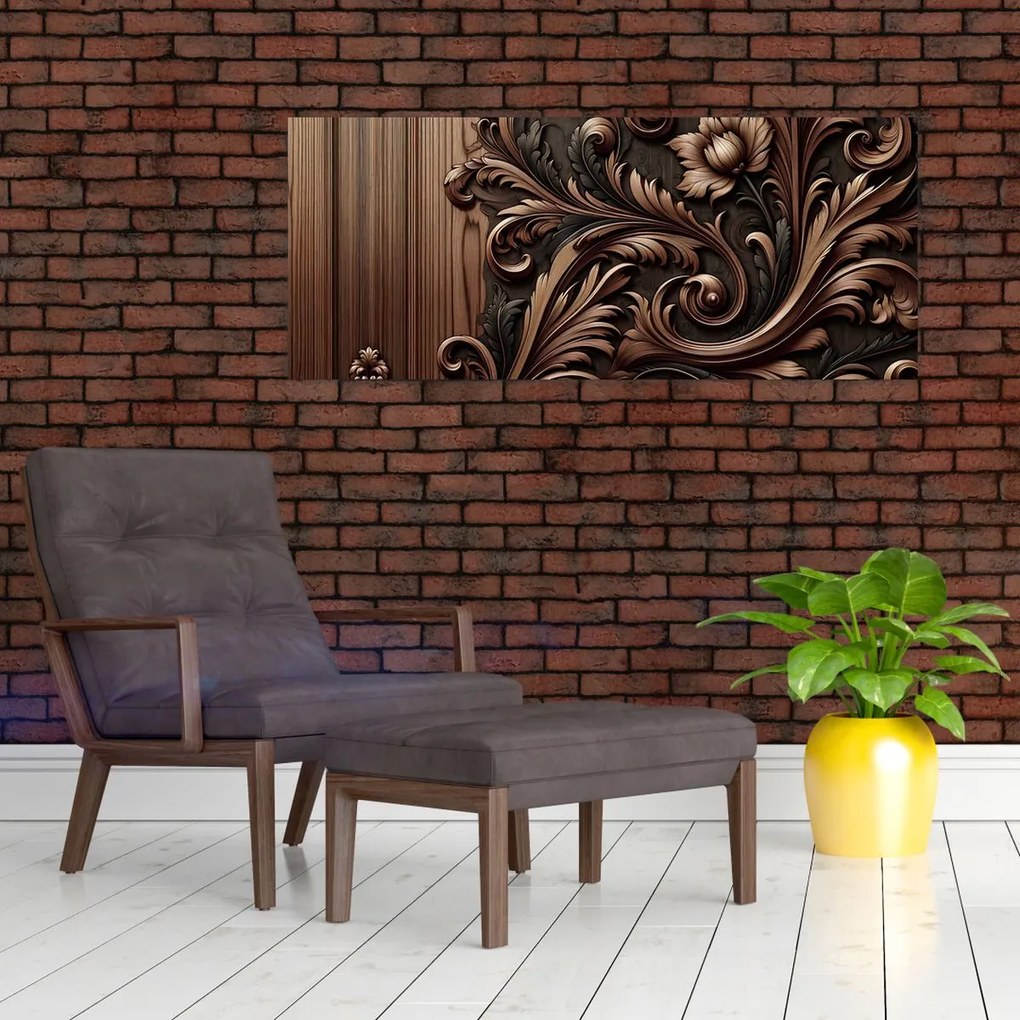 Obraz - Vzor z dreva (120x50 cm)
