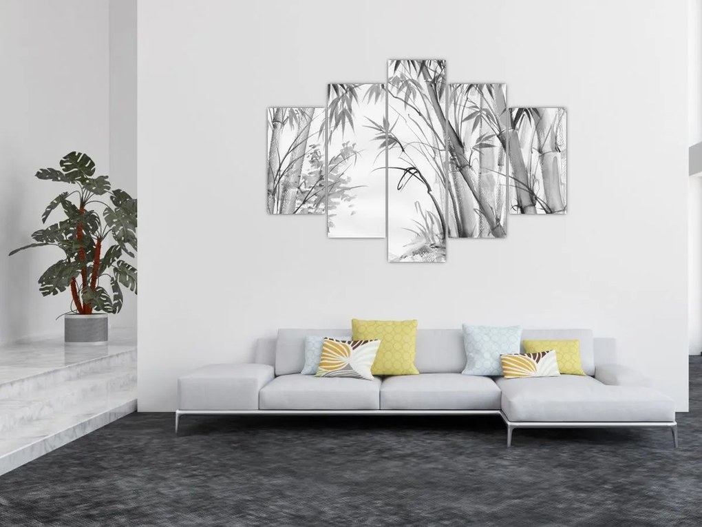 Obraz - Bambusový les (150x105 cm)