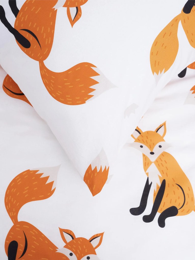 Bavlnená obliečka na vankúš Renforcé 40 × 40 cm - Líšky 02