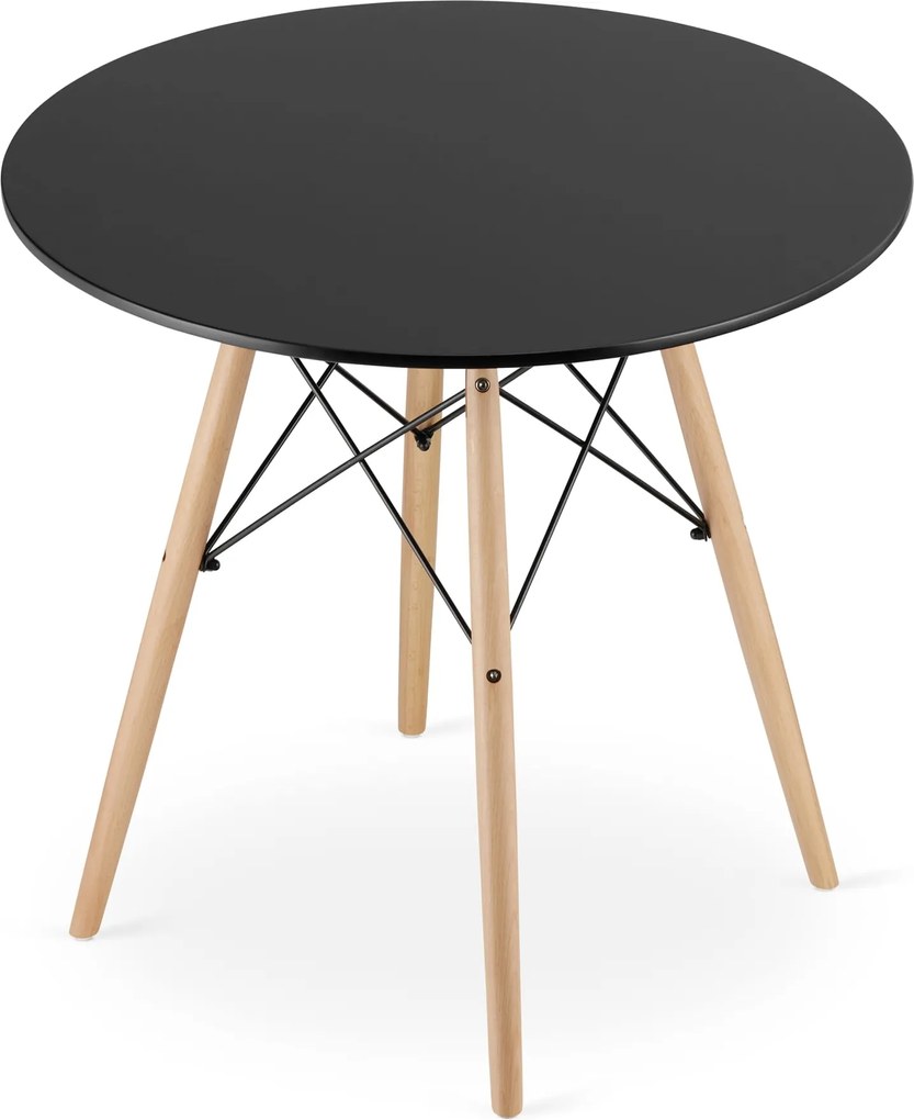 Čierny jedálenský stôl OSLO 80x80