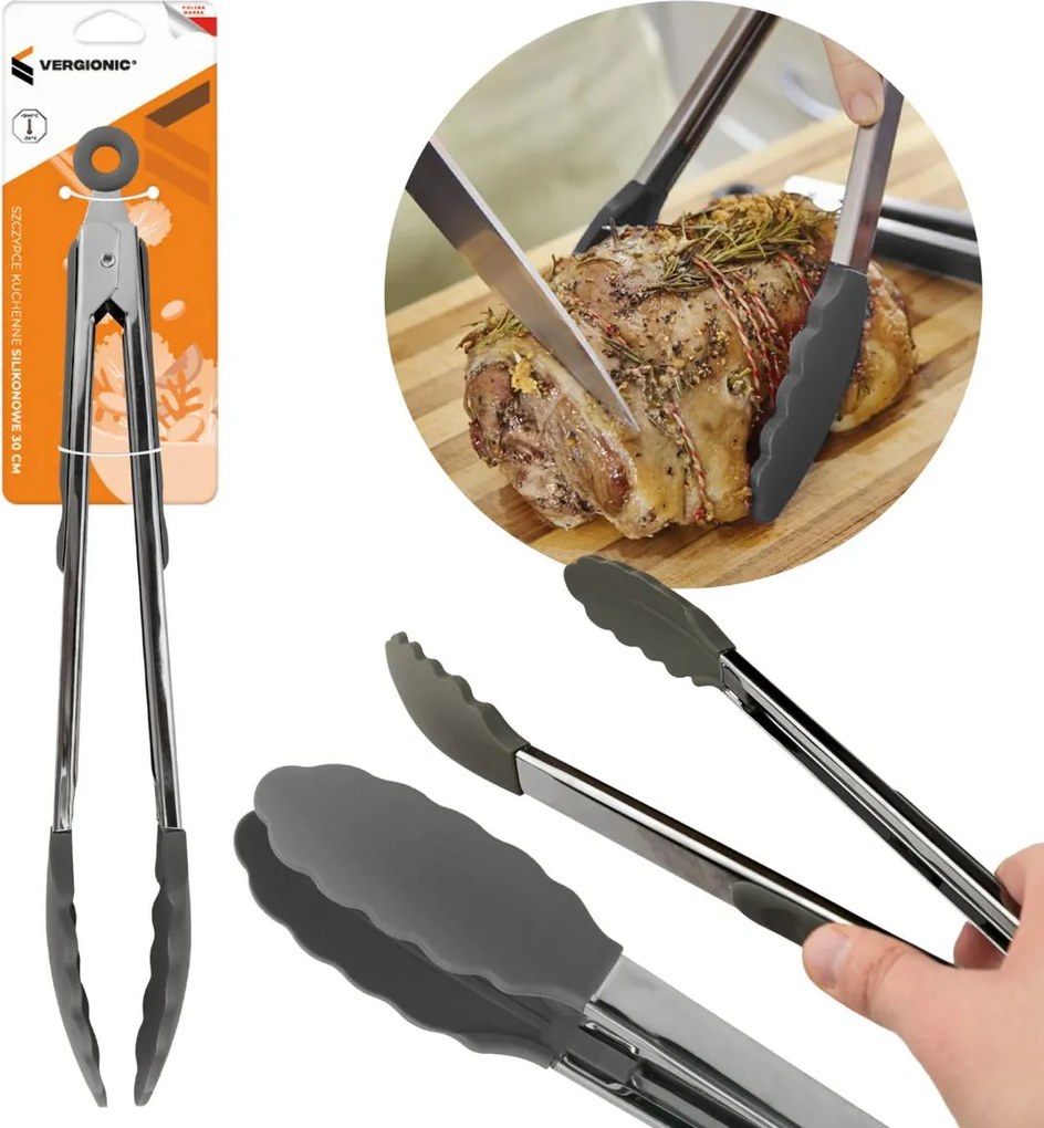 Silikónové kuchynské kliešte 30 cm