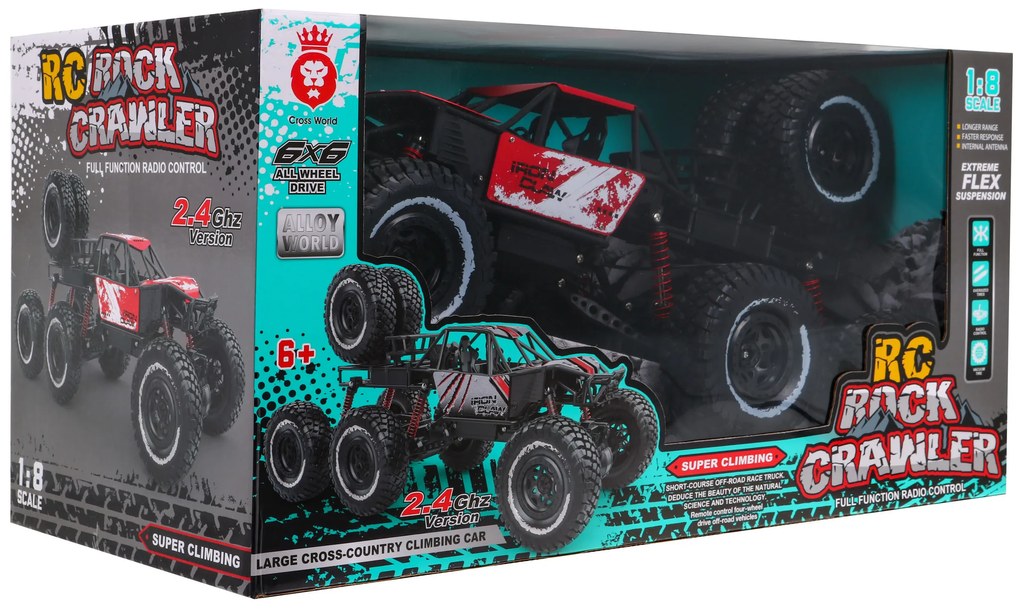 Autíčko R/C Crawler Rock 1:8 RAMIZ ZRC.019 - červené