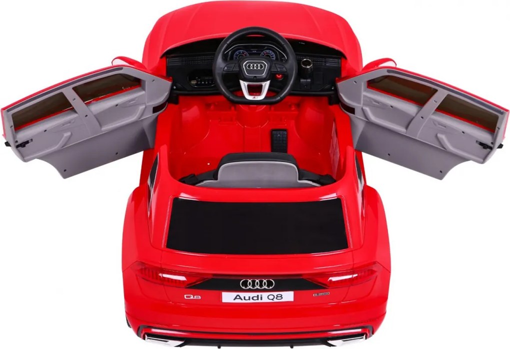Ramiz Elektrické autíčko Audi Q8 Lift pre deti červené SUV + diaľkové ovládanie
