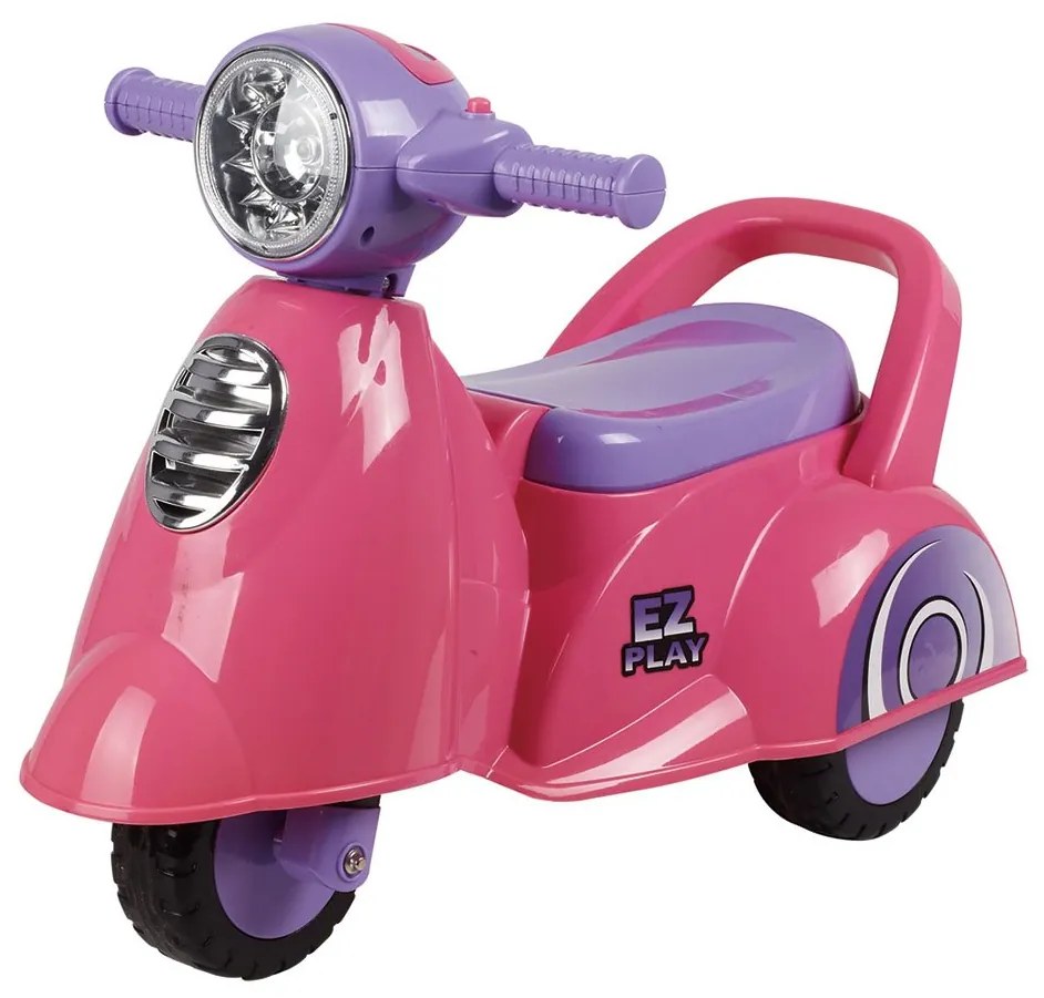 Detské odrážadlo motorka so zvukom Baby Mix Scooter ružové
