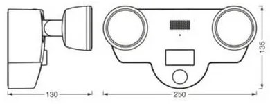 Ledvance - LED Vonkajšie svietidlo so senzorom a kamerou 2xLED/8W/230V IP44 Wi-Fi