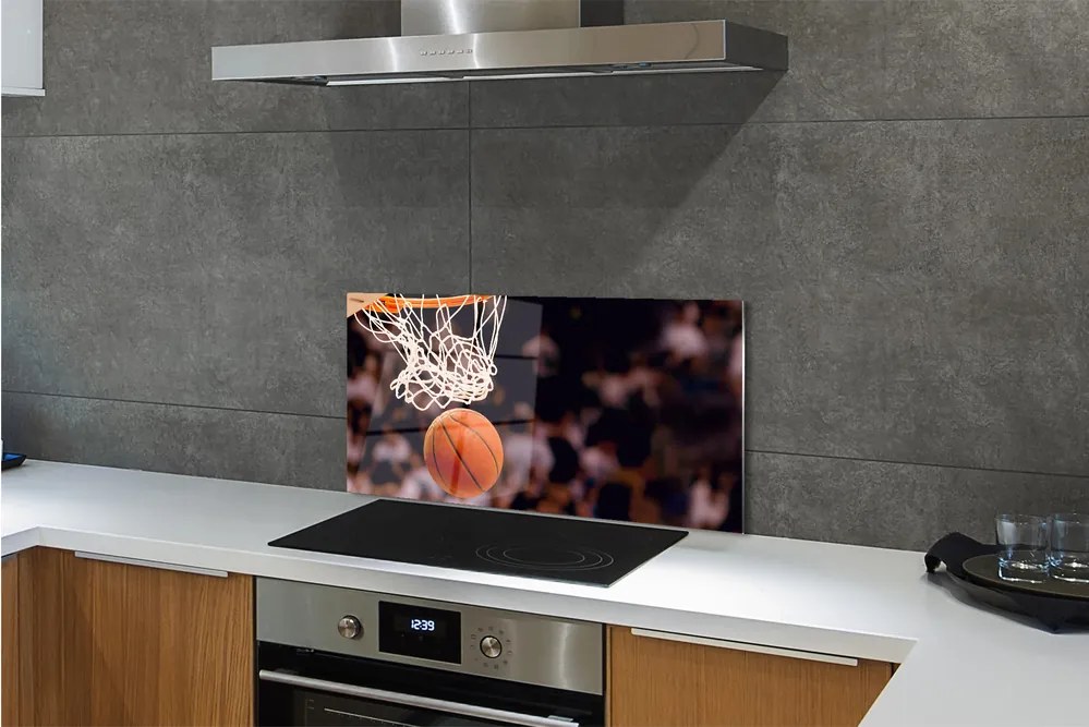 Sklenený obklad do kuchyne basketbal 120x60 cm