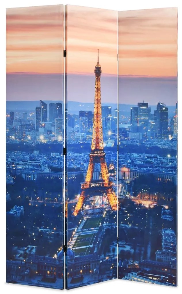 vidaXL Skladací paraván, 120x170 cm, potlač nočného Paríža