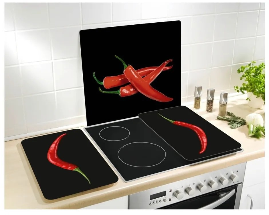 Sklenený kryt na stenu Wenko Peperoni, 50 × 56 cm