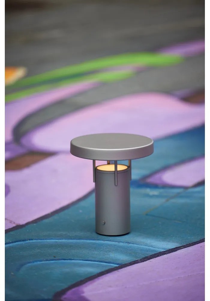 Svetlosivá LED stmievateľná stolová lampa (výška 20 cm) BringMe – Hübsch