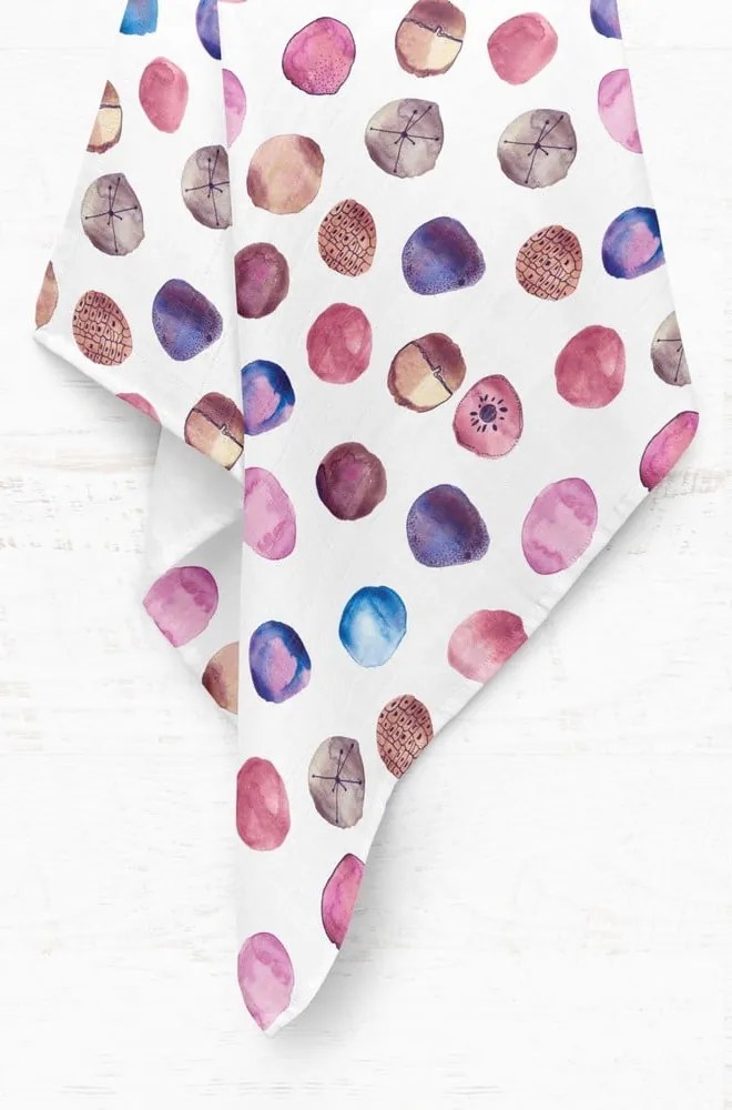 Biela mušelínová detská deka 75x100 cm Shells – Mijolnir