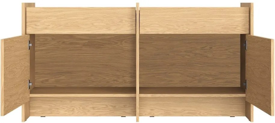 Komoda v dekore duba v prírodnej farbe 146x76x51 cm Hido – noo.ma