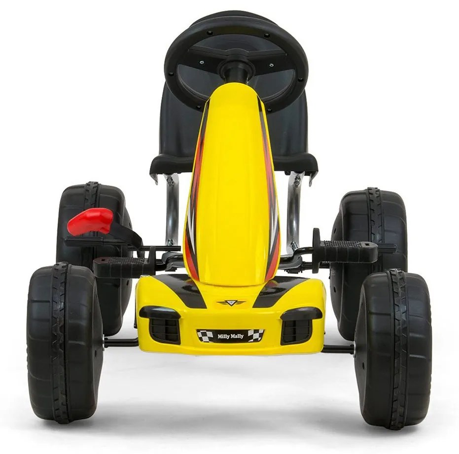 Detská šliapacia motokára Go-kart Milly Mally Viper žltá
