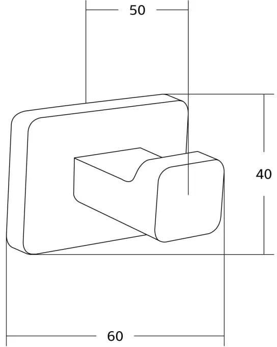 Mexen príslušenstvo, ASIS držiak na uteráky, 1-háčik, chróm, 7017635-00