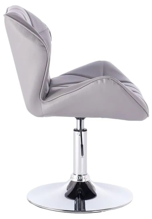 LuxuryForm DESIGN Stolička MILANO na striebornom tanieri - sivá