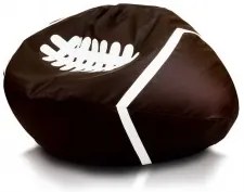Sedací vak rugbyová lopta tmavo hnedá TiaHome