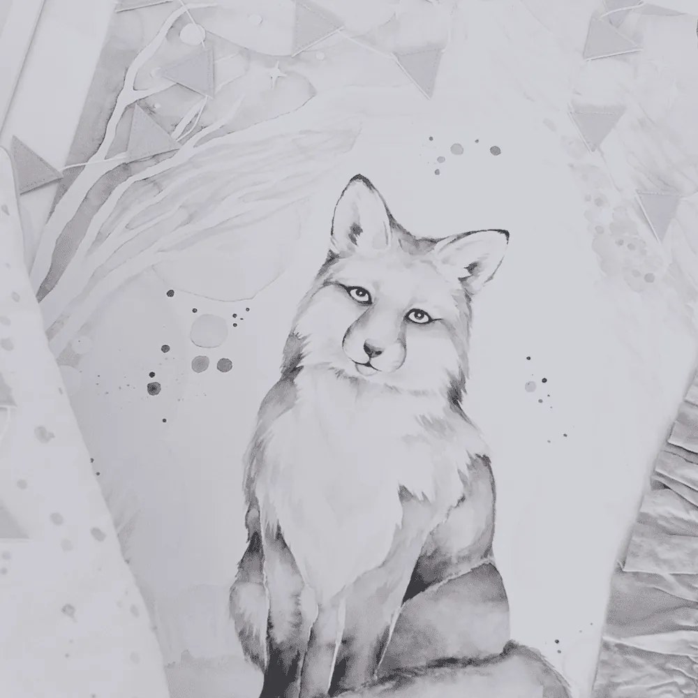 Plagát líška 50x70cm