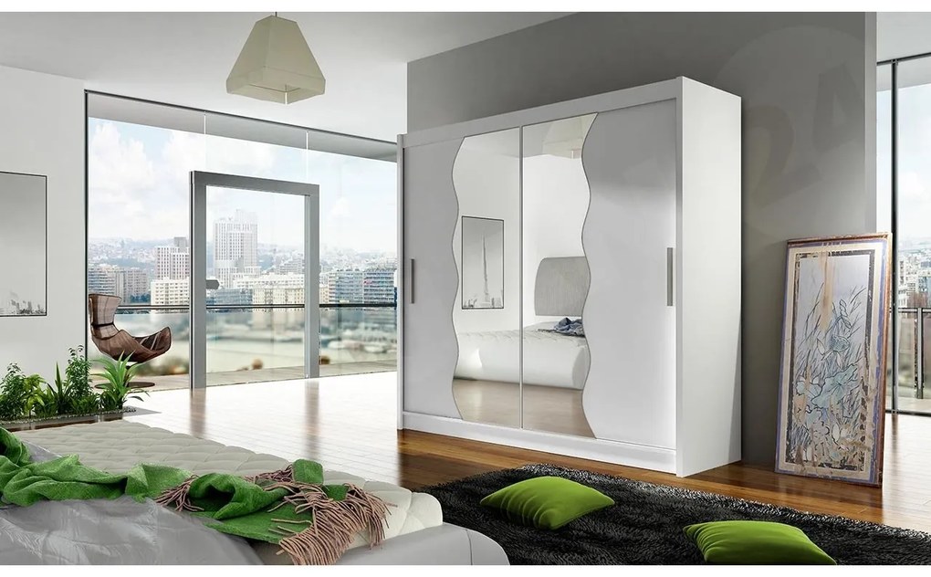 Skriňa London X, Farby: kašmír, Osvetlenie: osvetlenie LED RGB - farebné
