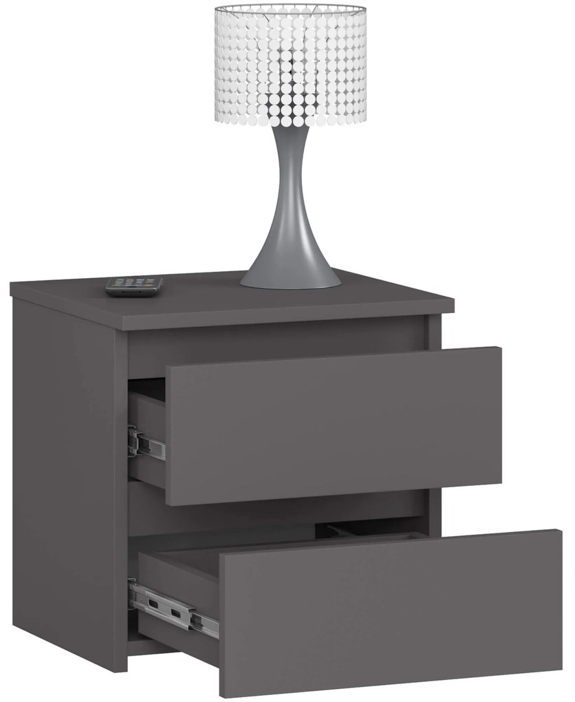 Nočný stolík Operativos (grafit). Akcia -22%. Vlastná spoľahlivá doprava až k Vám domov. 1117463