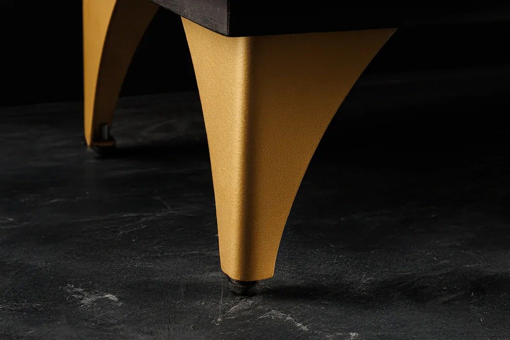 Komoda Golden Sunset 140 cm z mangového dreva v čiernom prevedení