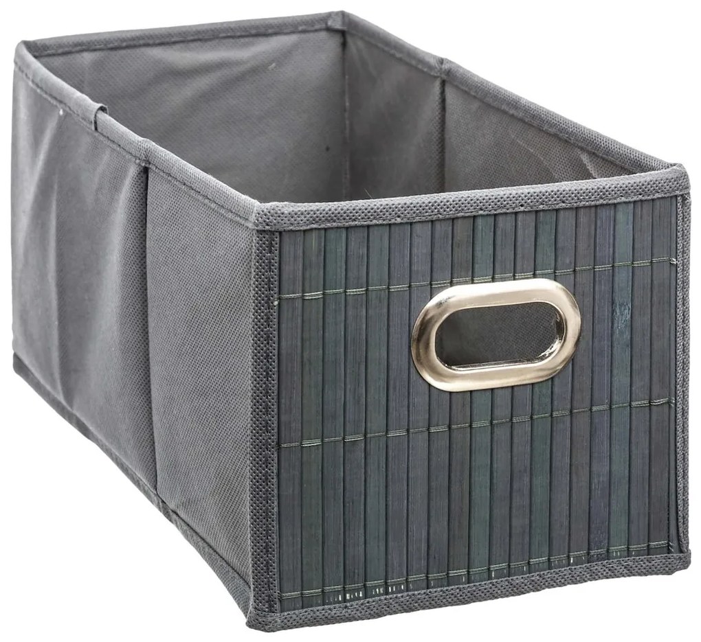 Úložný box Bamboo, 15x15x31 cm, sivá