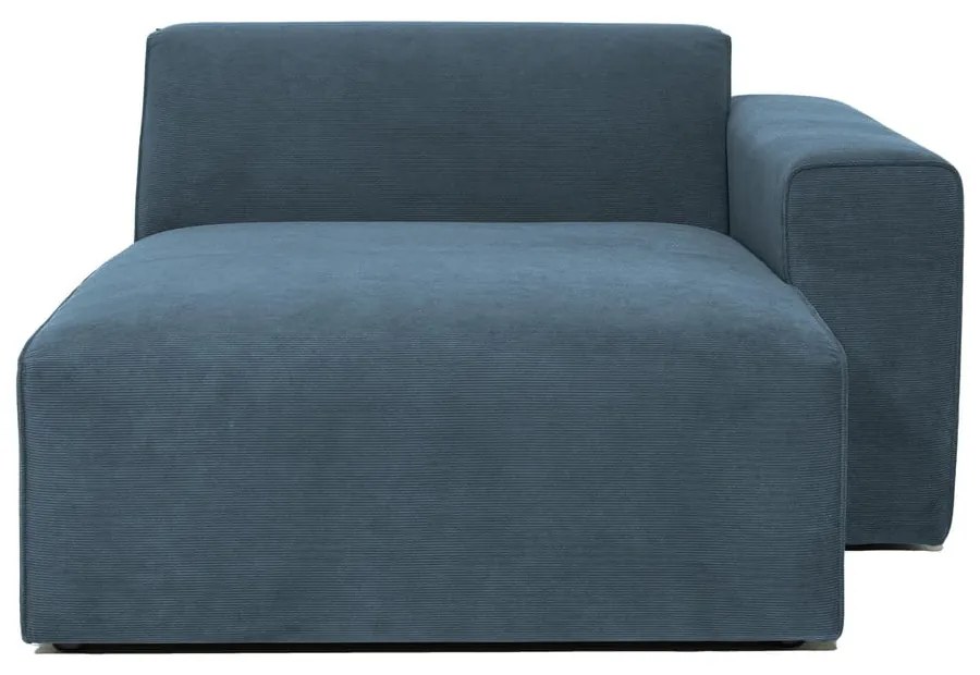 Modrý menčestrový modul pohovky (pravý roh) Sting – Scandic