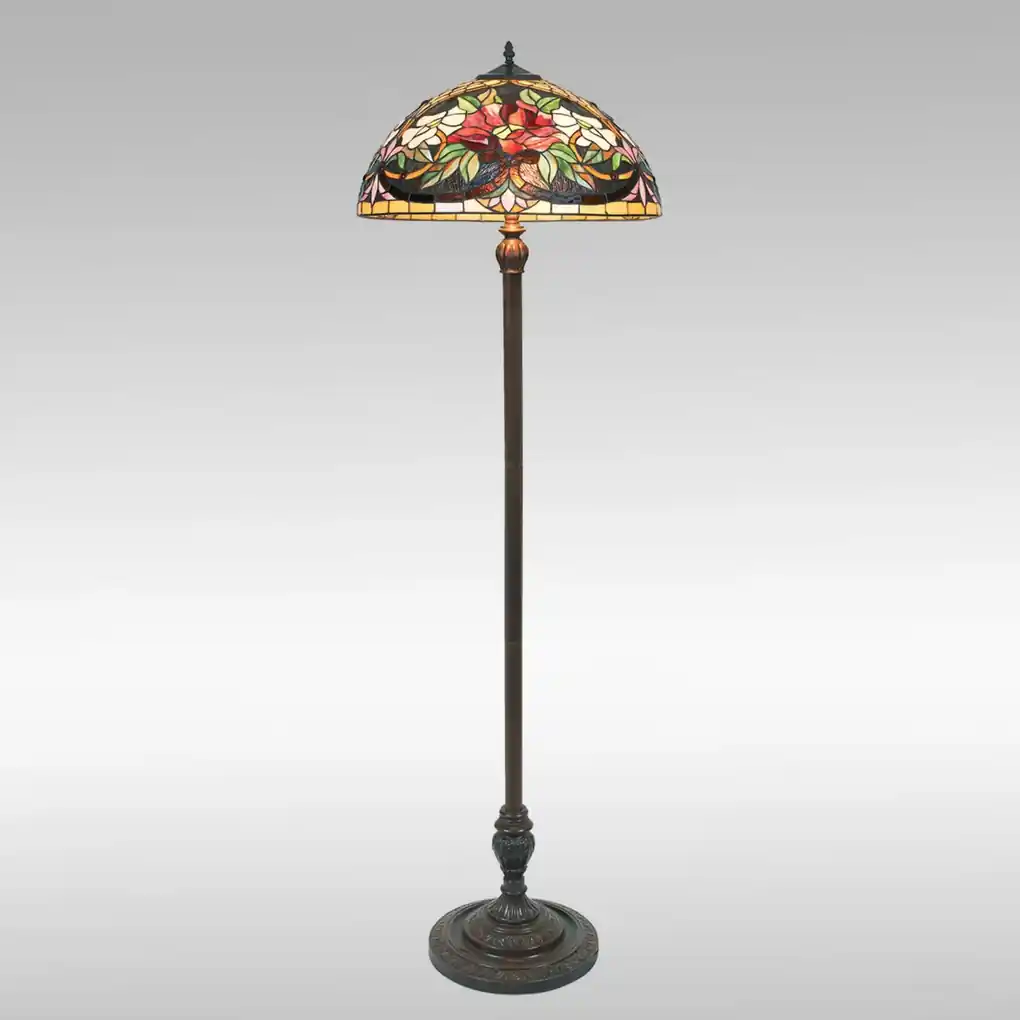 Farebná stojaca lampa ARIADNE v štýle Tiffany | BIANO