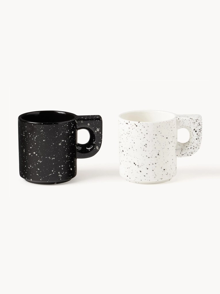 Ručne vyrobené porcelánové hrnčeky Aiko, 2 ks