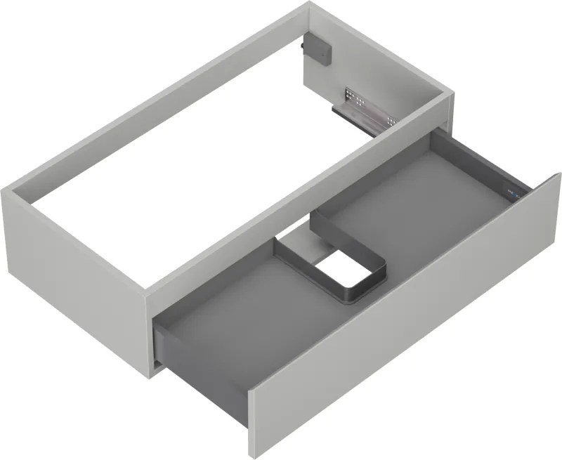 Mexen Orio, kúpeľňová skrinka 90 cm, 1 zásuvka, sivá matná, 91A10-09023-1-BF62