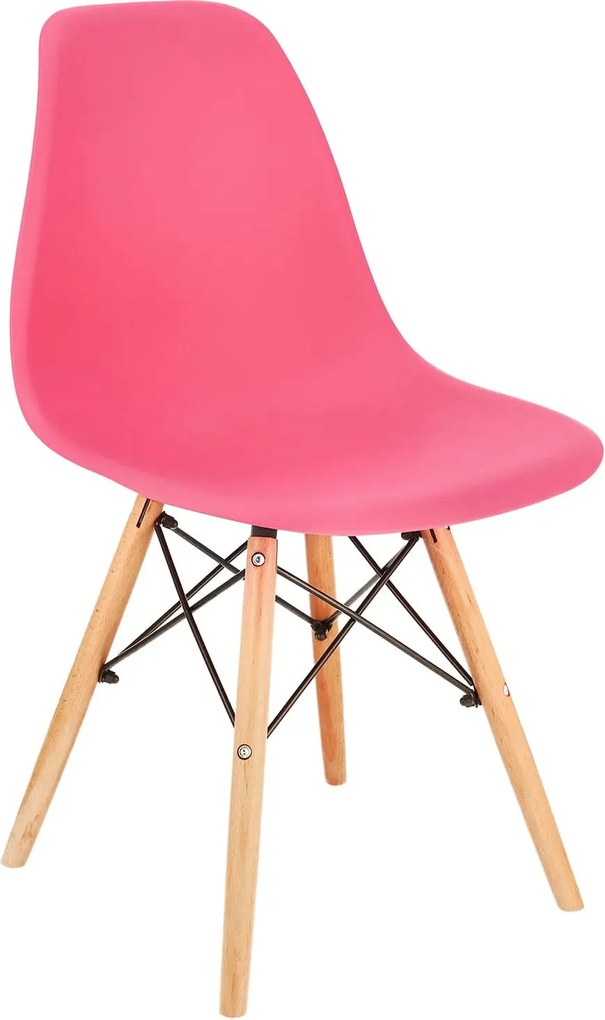 Dekorstudio Dizajnová jedálenská stolička v škandinávskom štýle - ružová