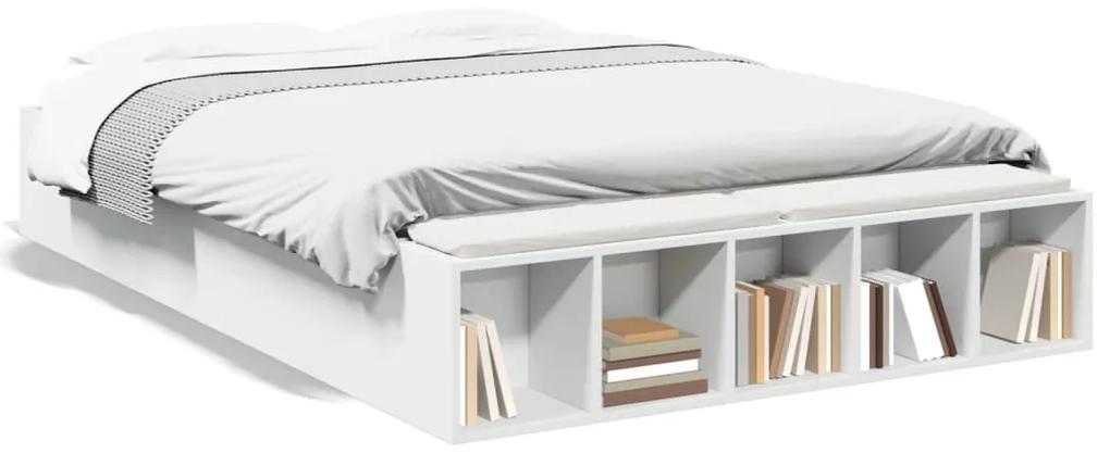 Rám postele biely 135x190 cm kompozitné drevo 3280587